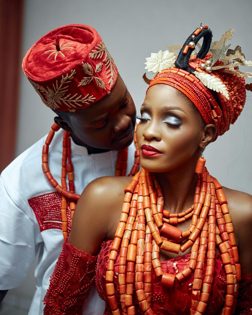 pexels photo 29865464 29865464 Elegant couple in traditional African wedding attire showcasing cultural heritage.
